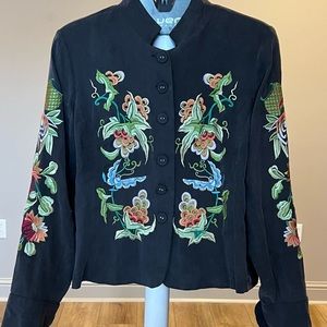 Citron Santa Monica Silk/Linen Kimono Blouse/Jacket XL